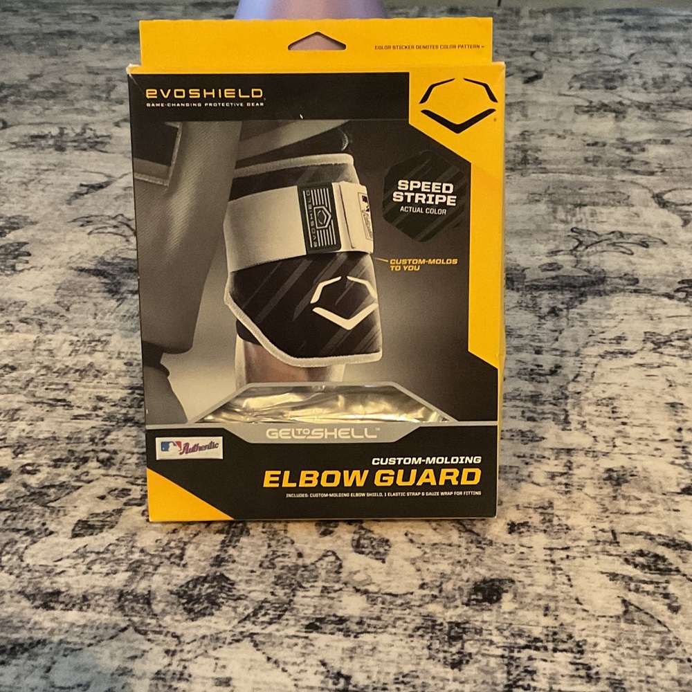Evoshield Men’s Black and Yellow Elbow Guard - Speed Stripe